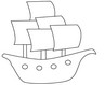 piratska ladja - pobarvanka